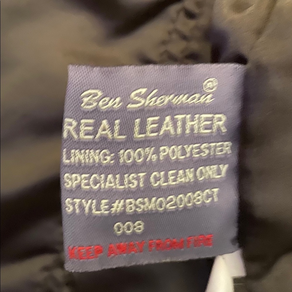 Ben Sherman Men's Leather Coat - Picture 2 of 5